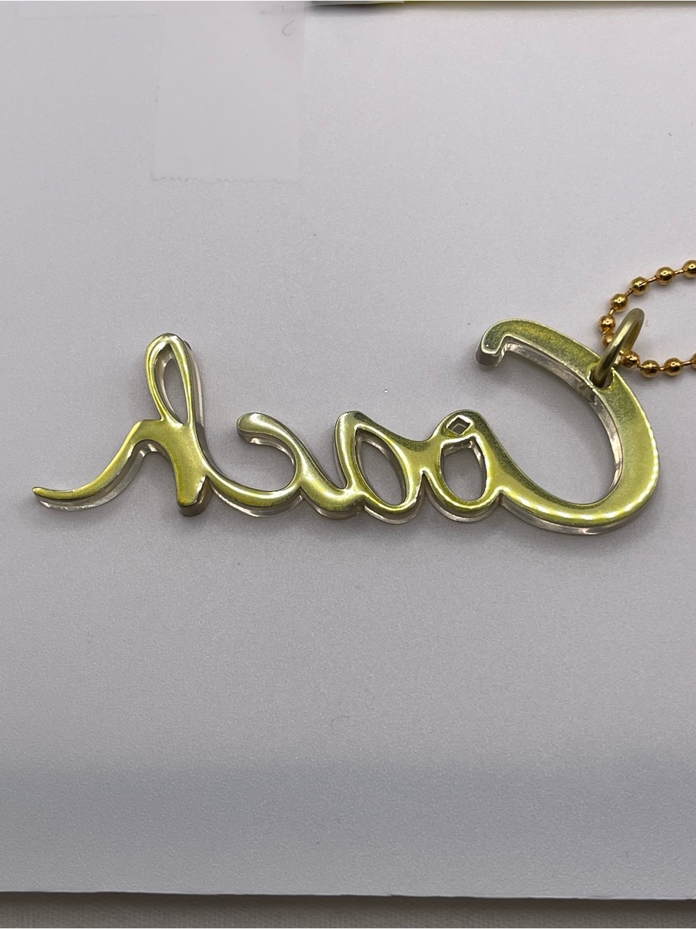 Coach Gold Script Poppy Bag Charm - Picture 3 of 3